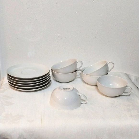 Porzellanfabrik  Porcelain cup & saucers set of 6 - Picture 1 of 4